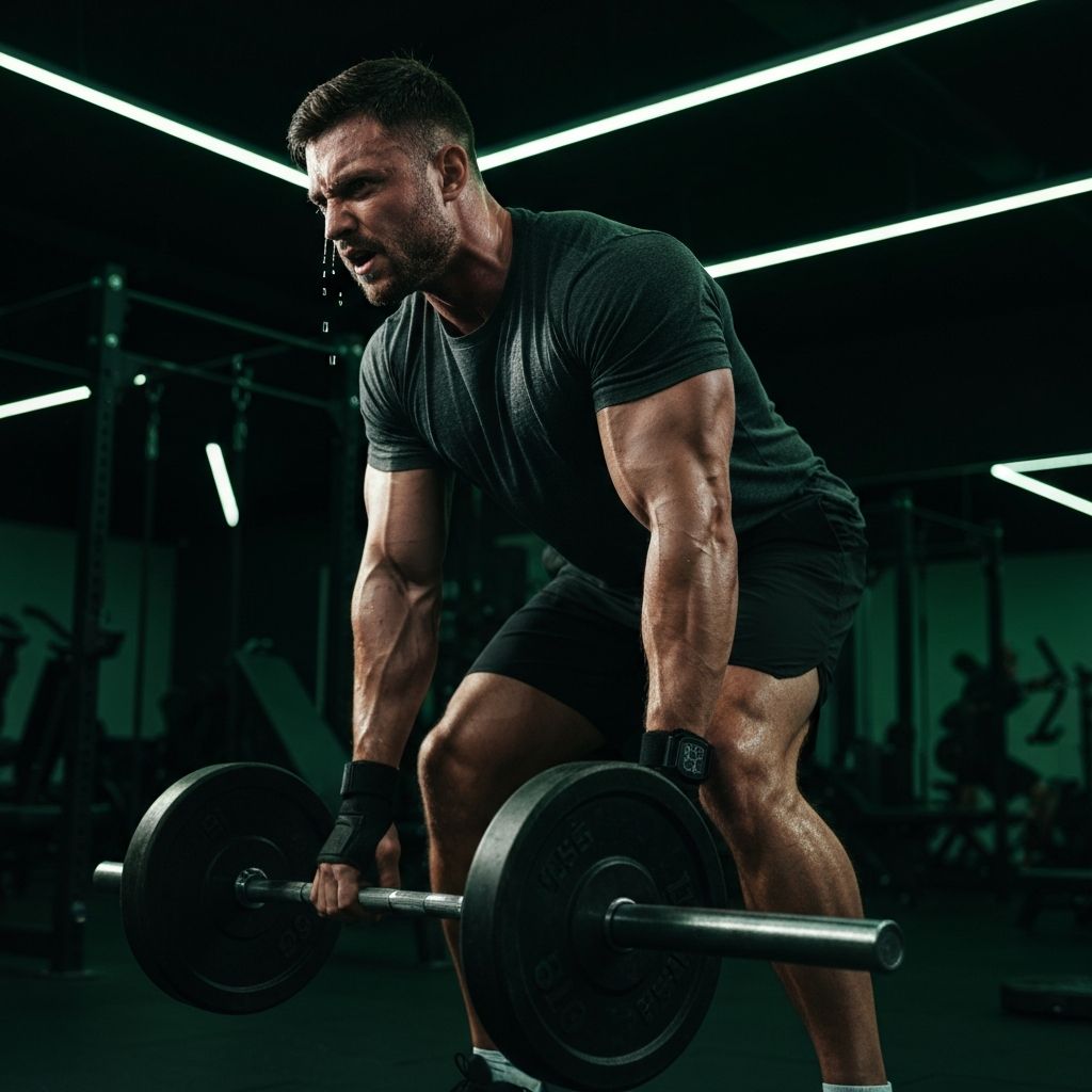 Spor salonu antrenman yapan atlet